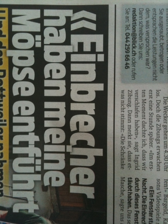 Gestern im Blick! Komisch hat die gute Frau nichts gemerkt!