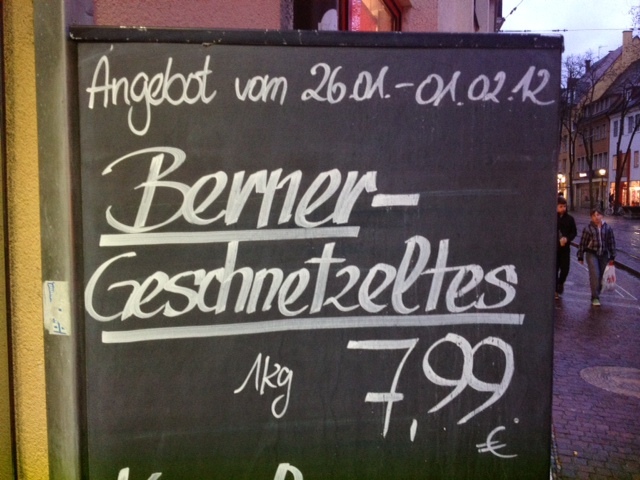 Richtiges Geschnetzeltes in Freiburg i. B.